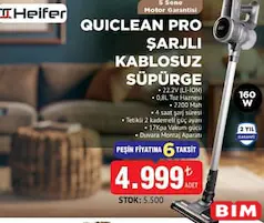 HEİFER QUİCLEAN PRO ŞARJLI KABLOSUZ SÜPÜRGE
